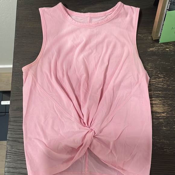 Lululemon pink crescent tank twist front - Picture 2 of 3